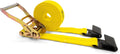 Flat Hook Ratchet Strap 2 in x 30 ft 10,000 lb Break Strength - Heavy