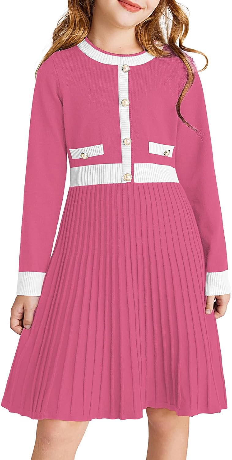 GRACE KARIN Girls Sweater Fall Dress for Stylish Young Ladies