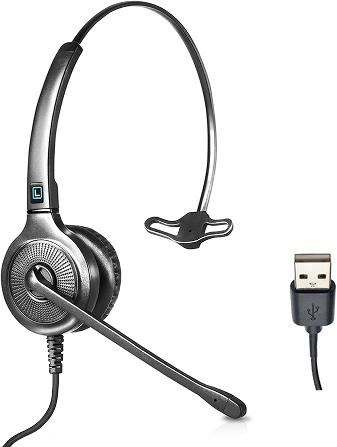 Leitner LH250 Headsets for Call Centers - Comfortable USB-A Design