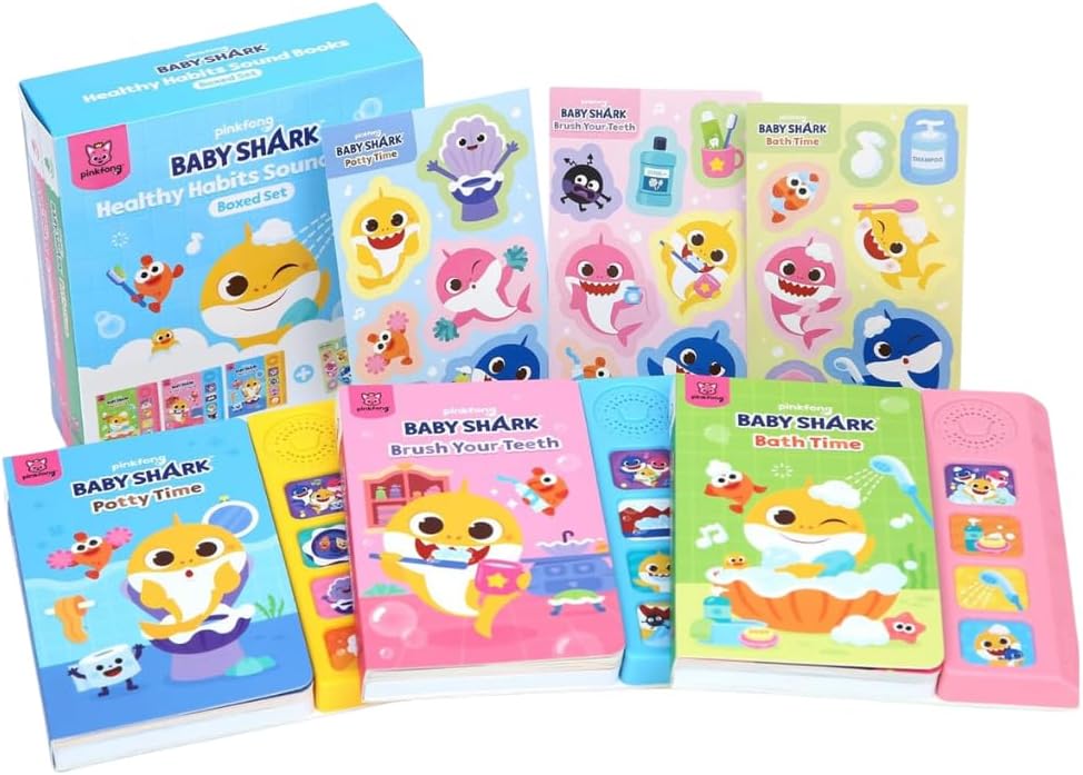 Pinkfong Baby Shark Healthy Habits Sound Books Boxed Set for Kids