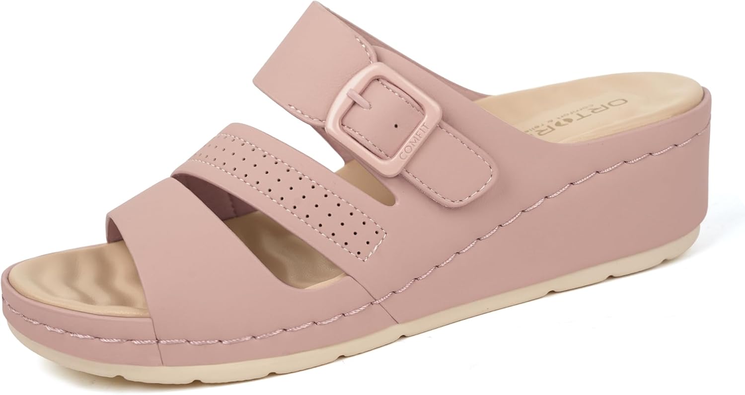 Women Arch Orthotic Support Comfort Slides for All-Day Relief