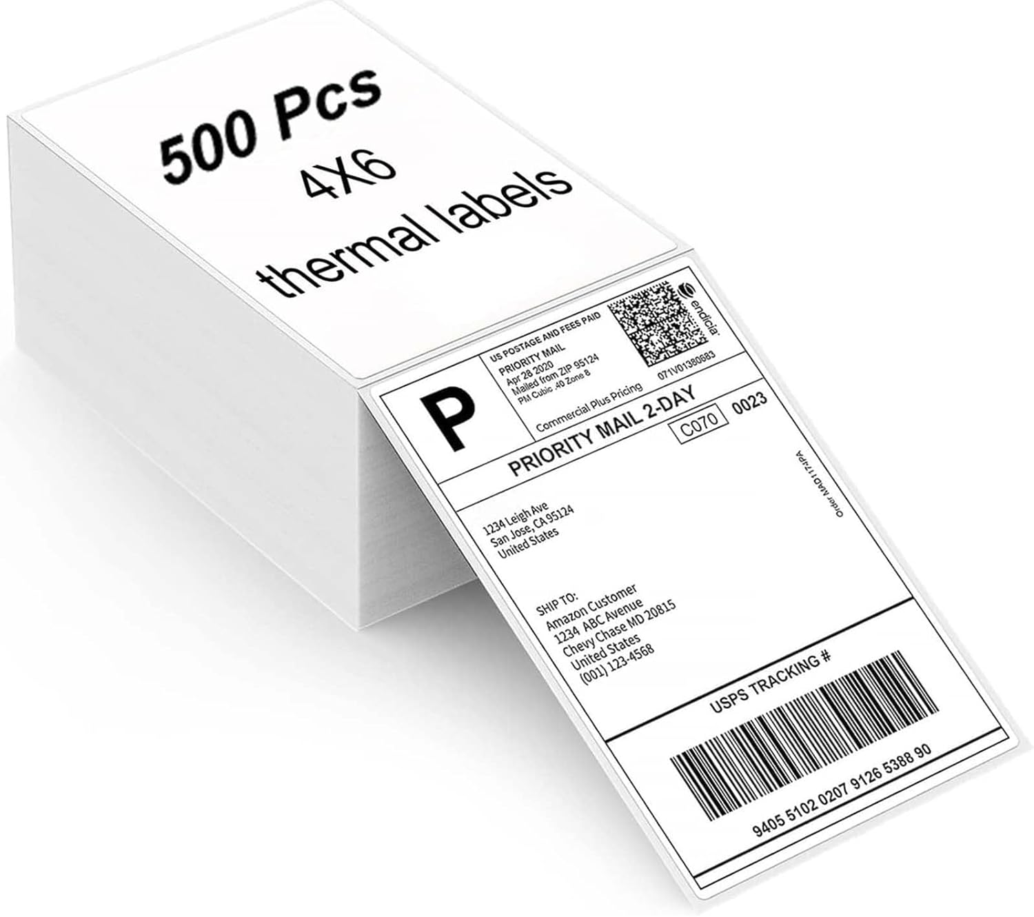 500 MBLABEL Thermal Shipping 4x6 Labels