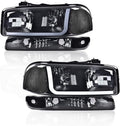 PIT66 LED DRL BAR Headlights for 1999-2007 GMC Sierra & Yukon