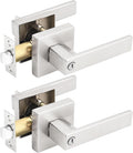 Gobrico 2 Pack Square Door Levers for Bedroom and Bathroom Use