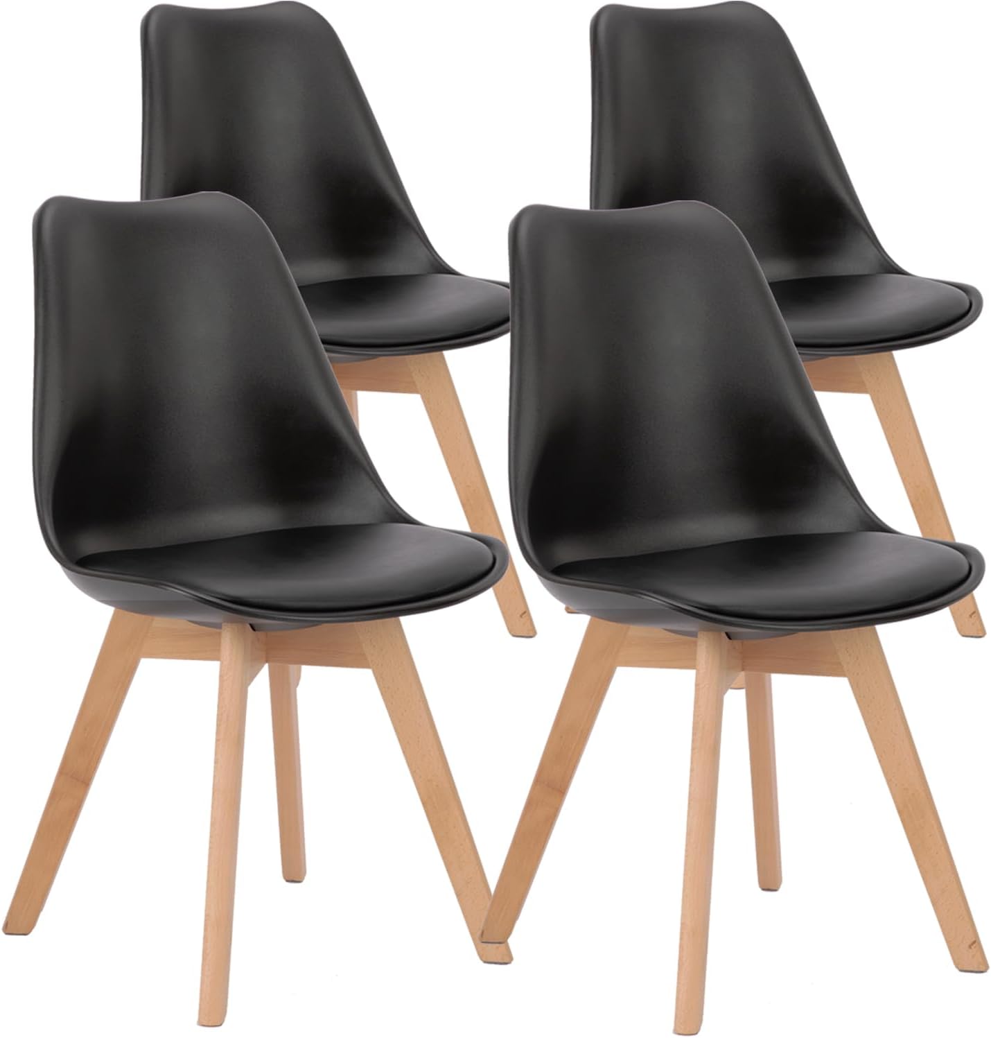 Mid-Century Modern Dining Chairs Set of 4 for Versatile Use