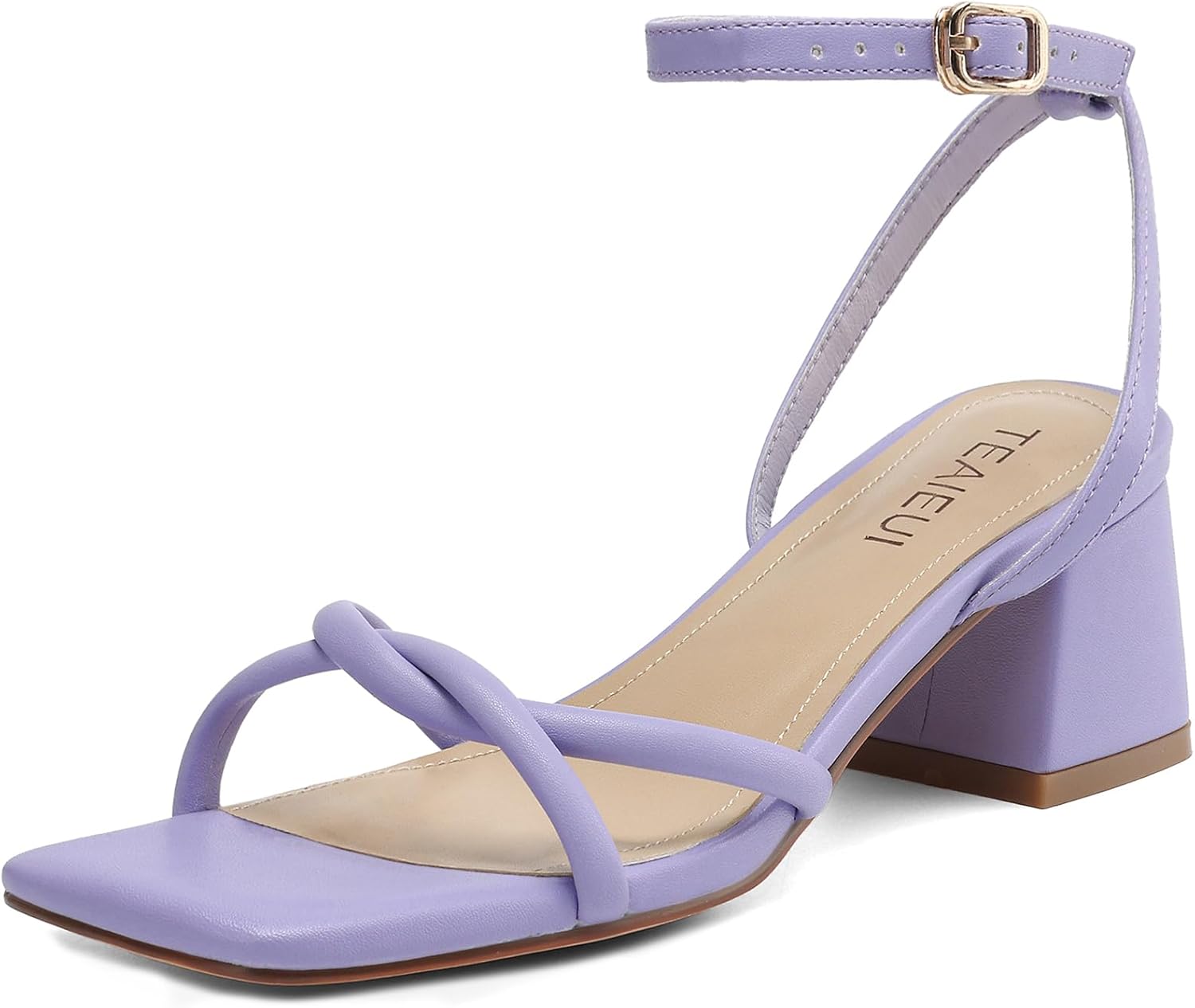 Women's Strappy Heels with Chunky Block Heel for Comfort