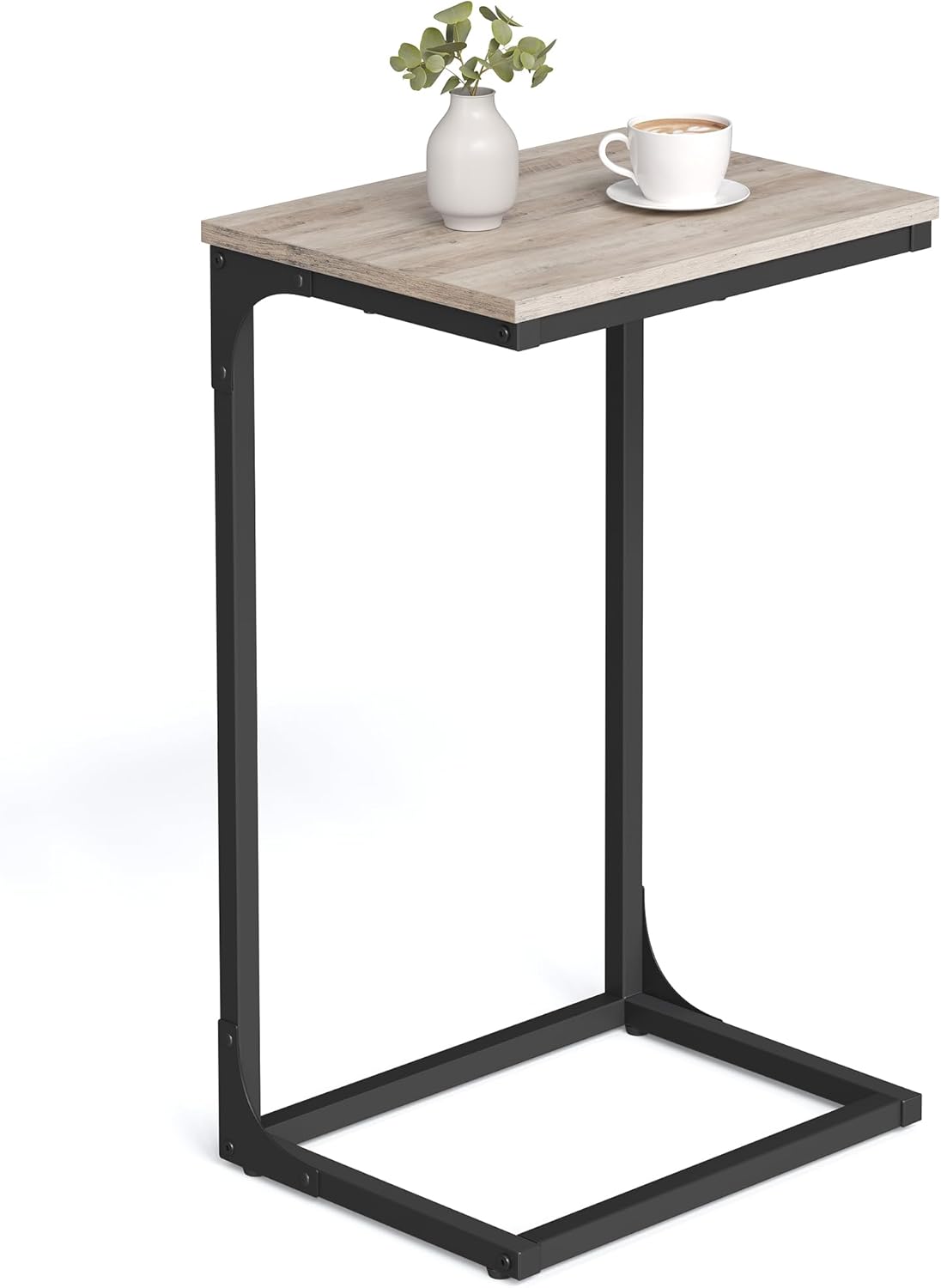 VASAGLE C-Shaped End Table for Small Spaces and Versatile Use