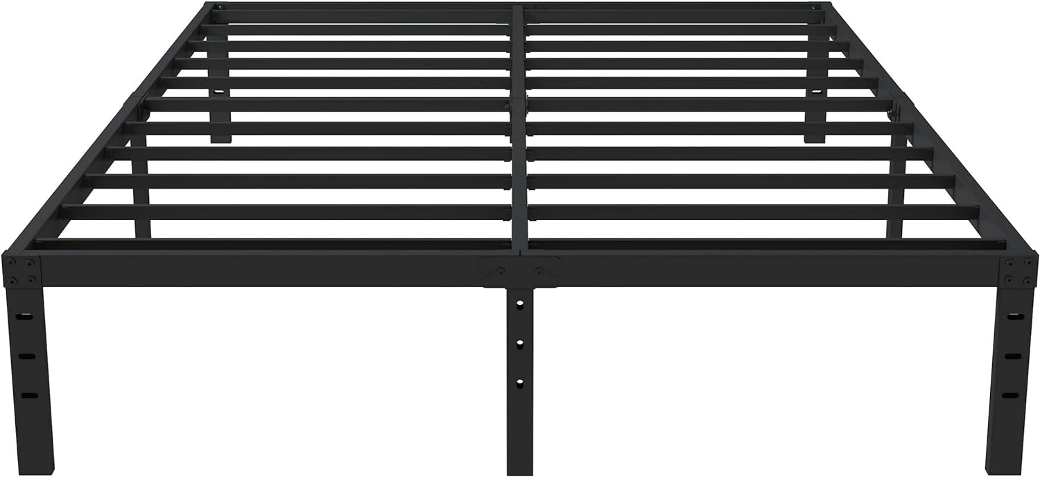 Queen Bed Frame No Box Spring Needed, Heavy Duty Metal Frame
