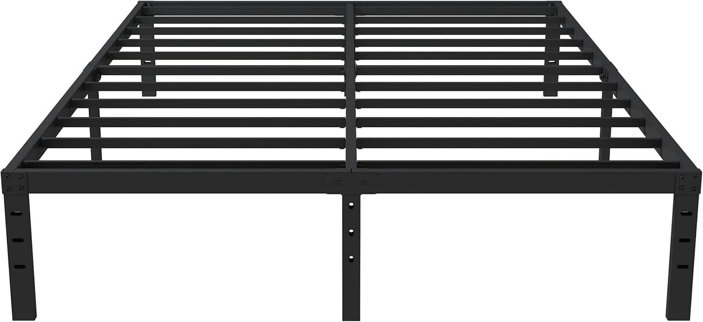 California King Metal Bed Frame with Heavy Duty Storage Design