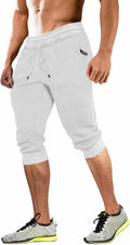 MAGCOMSEN Men's 3/4 Joggers Capri Pants - Slim Fit Training Joggers
