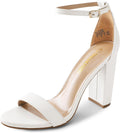DREAM PAIRS Women's Hi-Chunk High Heel Pump Sandals - Bold 4in Heel at