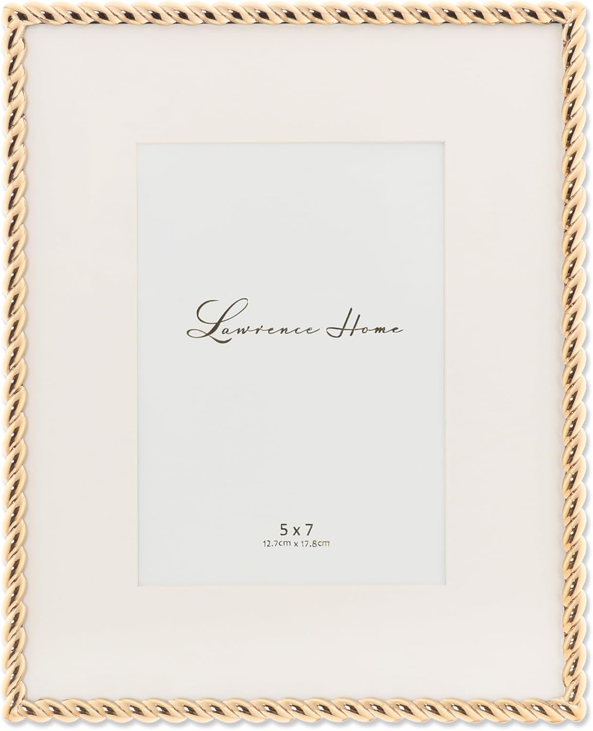Rope Design Metal Frame in Gold for 8x10 and 5x7 Photos