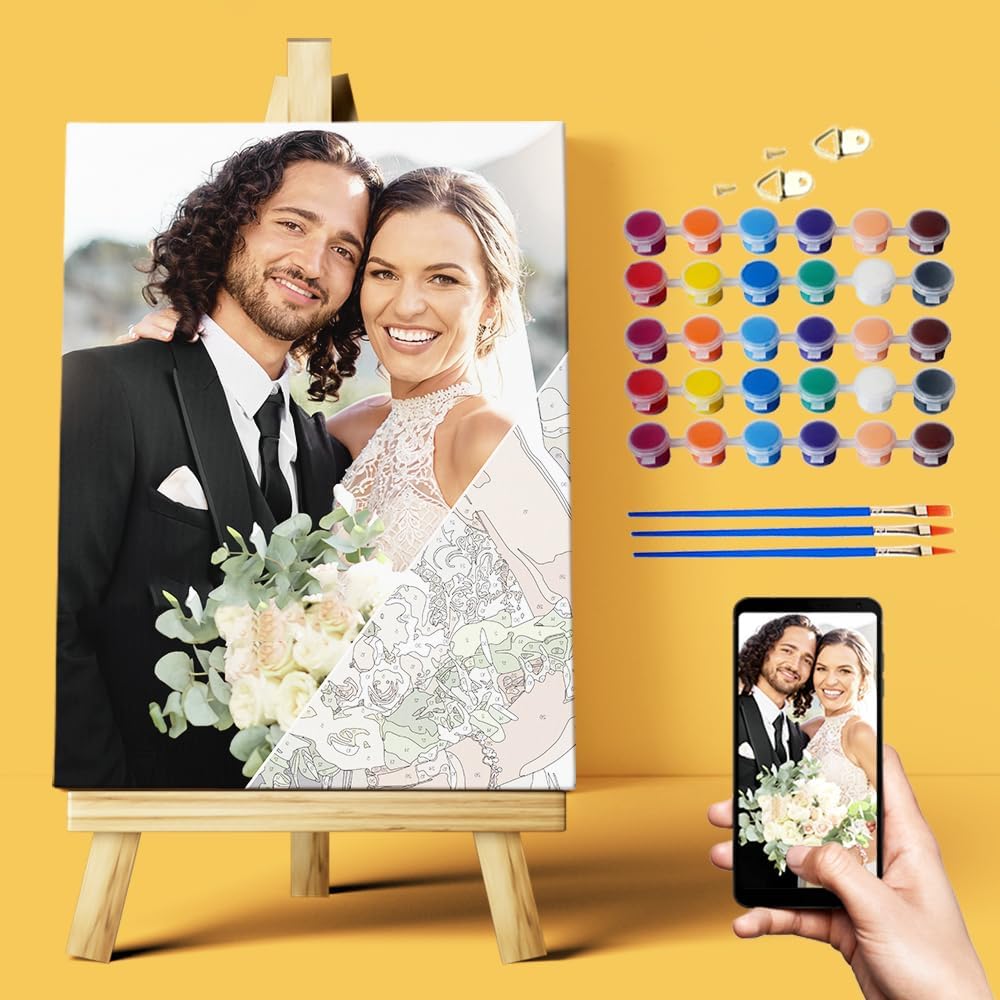 Custom Paint by Number Kit for Beginners - Unique DIY Art