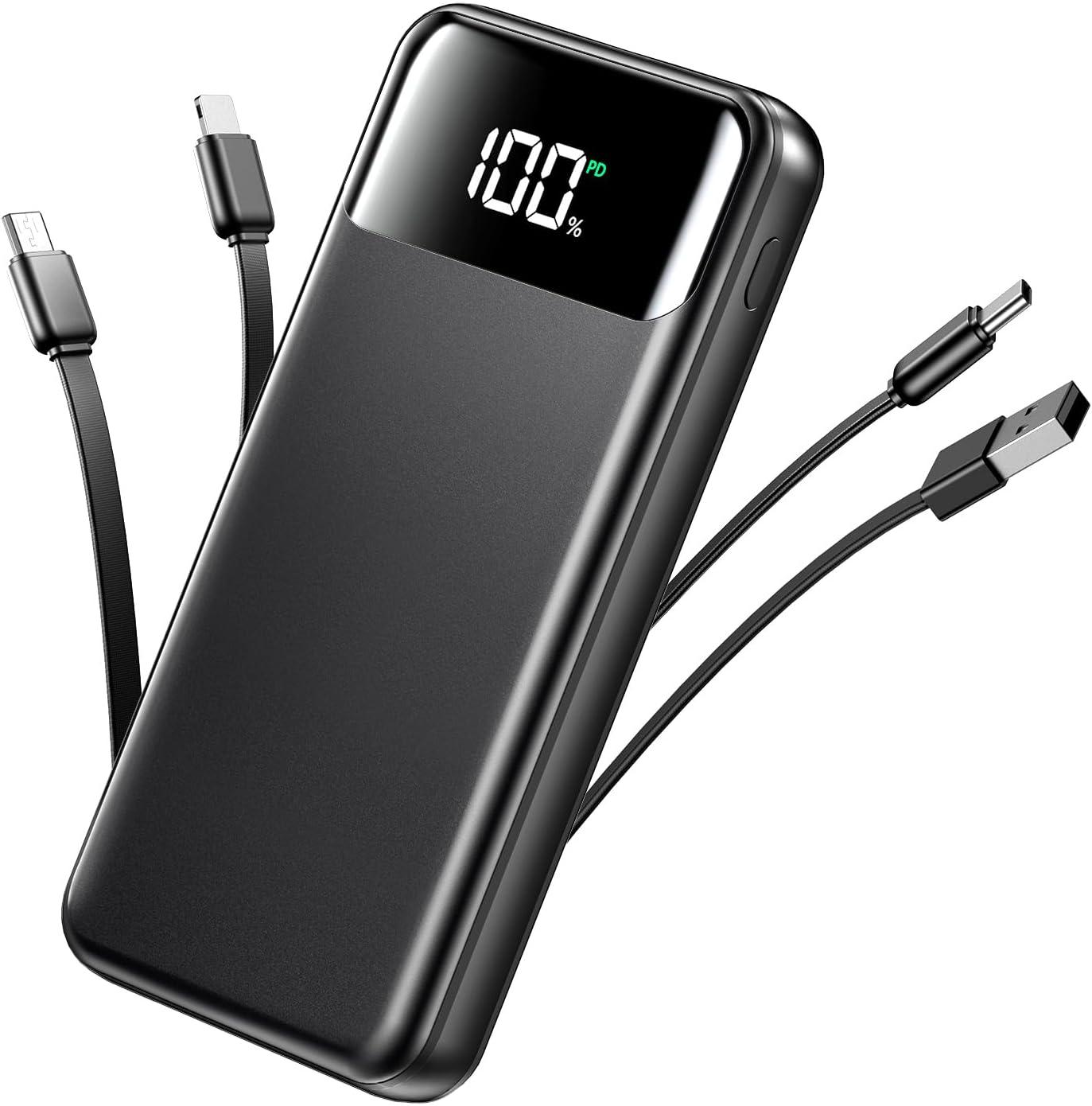 Portable Charger 50000mAh Power Bank with Built-in Cables