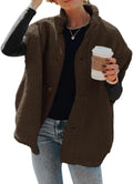 Womens Fuzzy Fleece Sherpa Vest Jacket - Cozy Oversized Layering