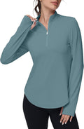 Women's Golf Polo Long Sleeve V Neck UPF 50+ Sun Protection
