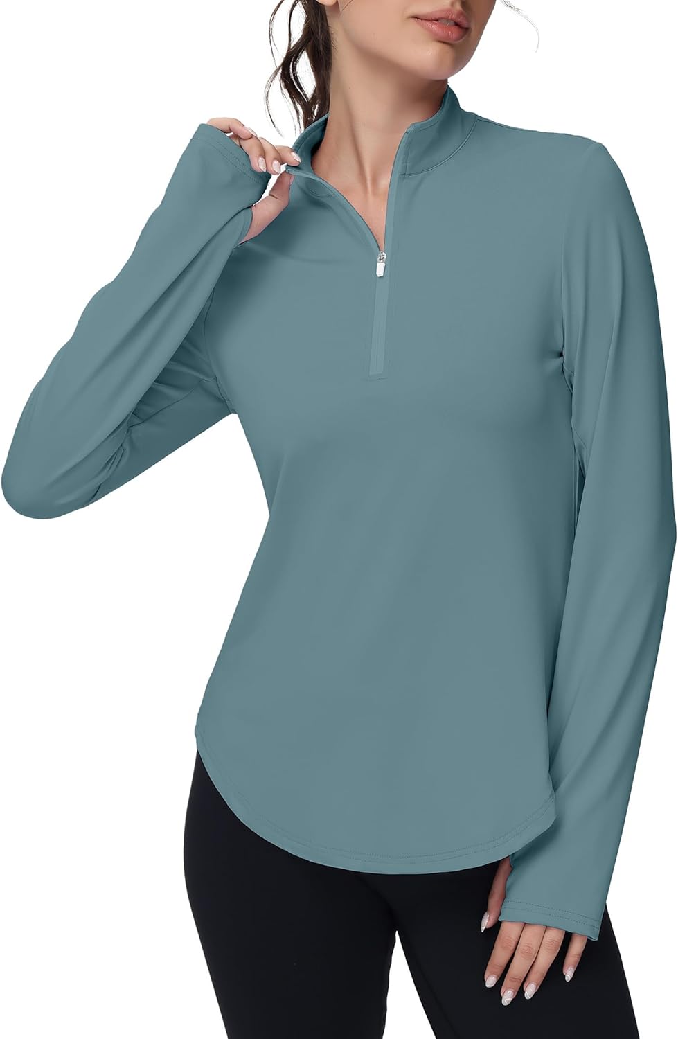 Women's Golf Polo Long Sleeve Workout Tops with Sun Protection