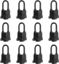 Waterproof Padlocks Keyed Alike 1-9/16 in Wide Pack of 12 - Outdoor