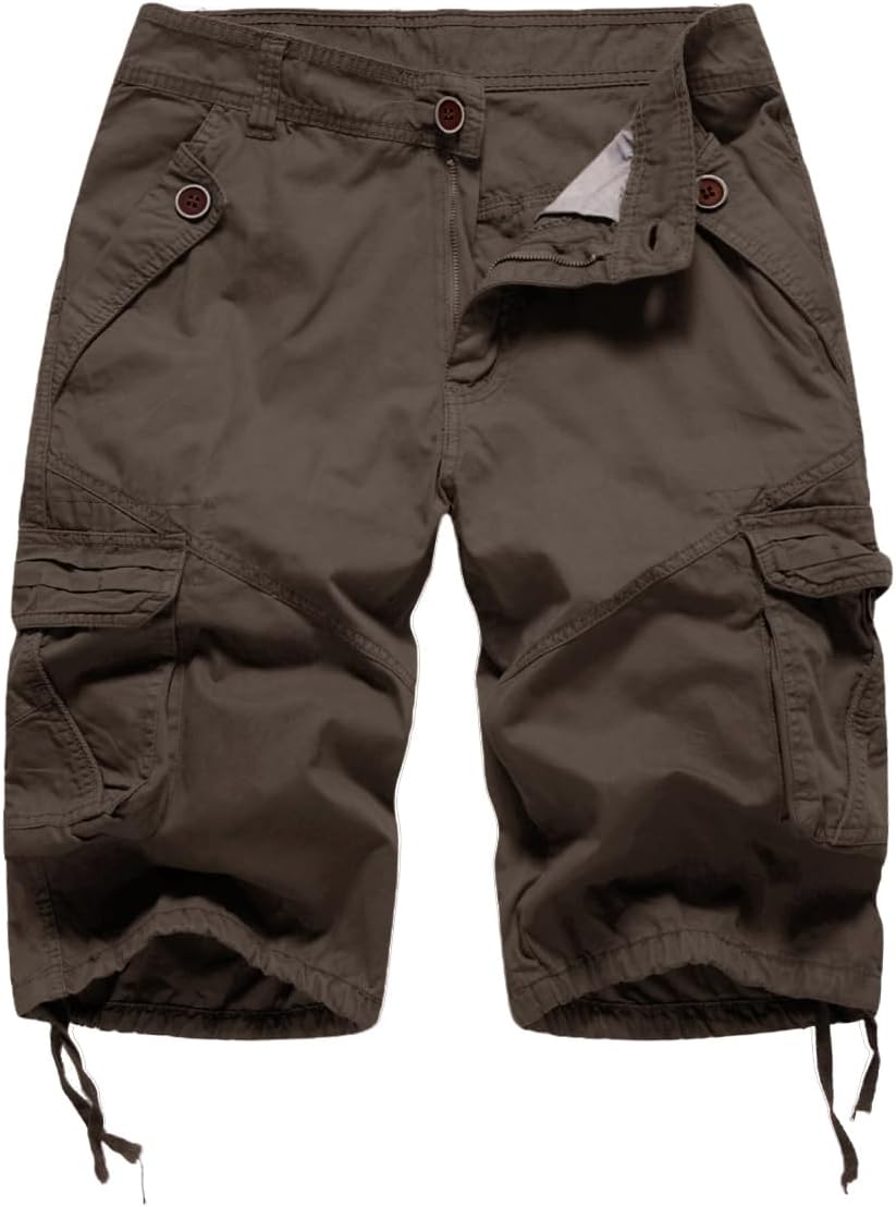 FOURSTEEDS Women's Casual Fitted Multi-Pockets Cargo Shorts