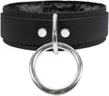 VP Leather Avery Collar Faux Chinchilla Fur Latigo Leather (Large)