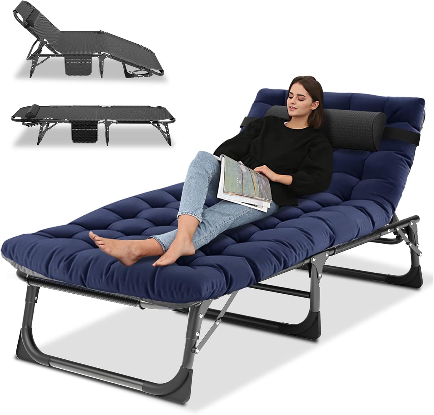 Portable Folding Camping Cot for Outdoor Relaxation and Comfort
