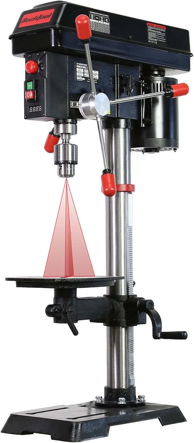 BUCKTOOL 12 INCH Professional Bench Drill Press with Laser