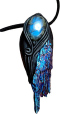 Andromedan Starseed Necklace Aura Kyanite Pendant - Cosmic Statement