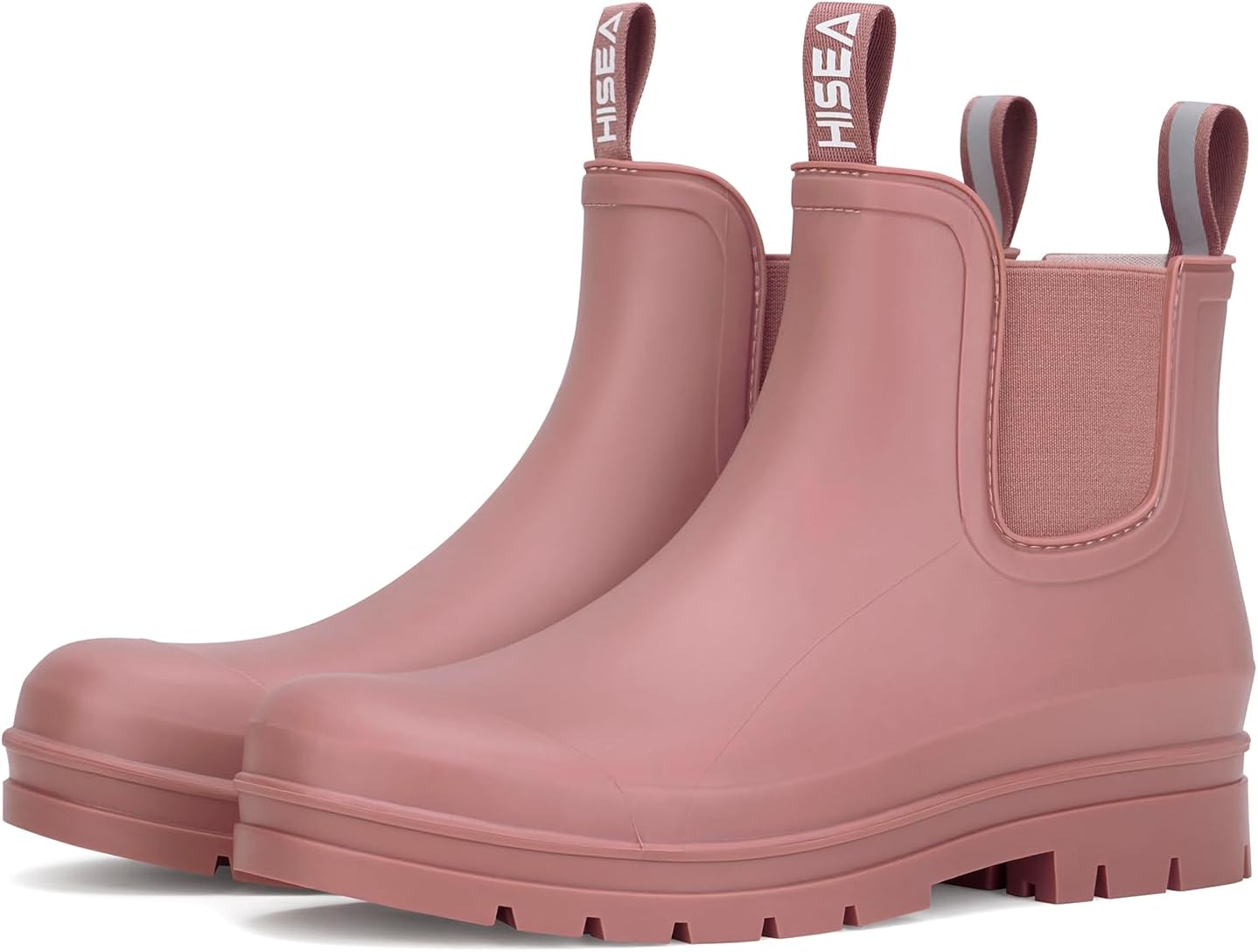 HISEA Women's Short Rain Boots: Stylish Waterproof Chelsea Booties