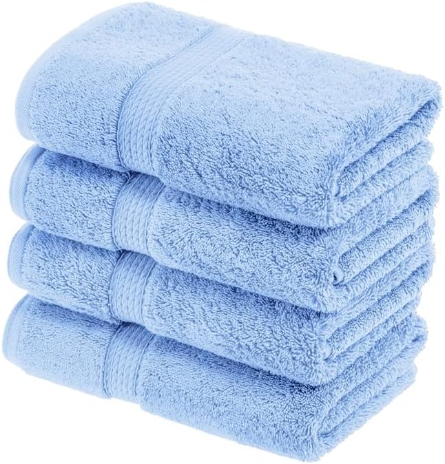 Superior Egyptian Cotton Pile Hand Towel Set of 4 for Luxury