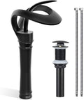 Elegant Bathroom Sink Faucet Single Hole Matte Black - Waterfall