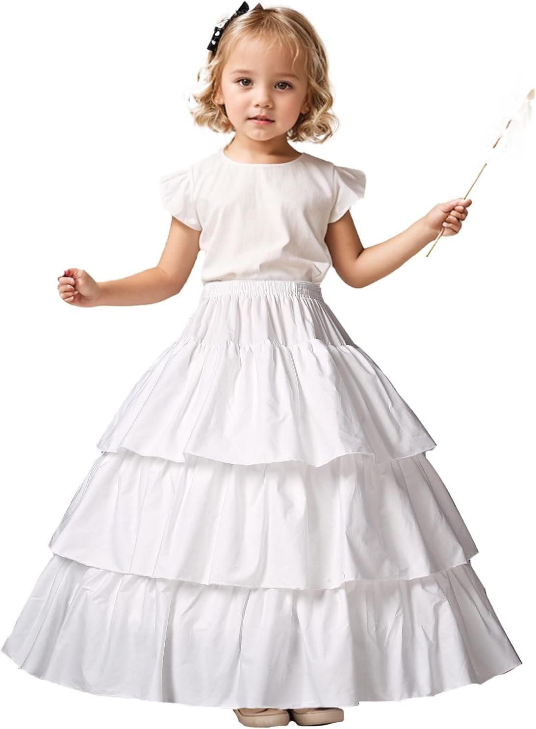 BEAUTELICATE Girls Hoop Petticoat for Kids Flower Dress Slips