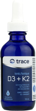 Trace Minerals Ionic D3 Plus K2 - Liquid Vitamin for Bone & Heart