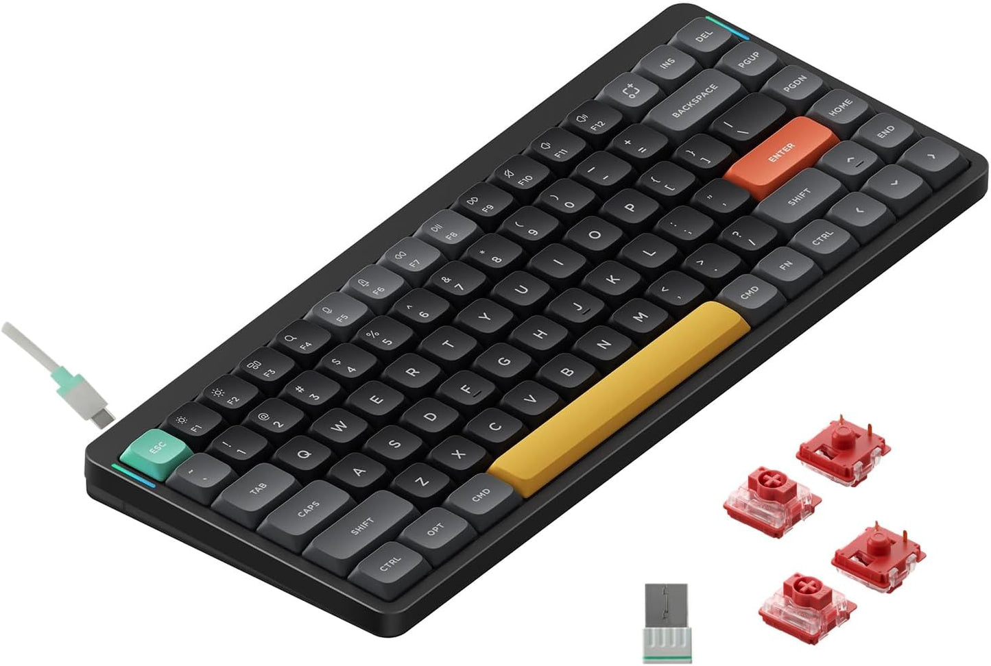 NuPhy Air75 V2 Portable Mechanical Keyboard with RGB Lighting