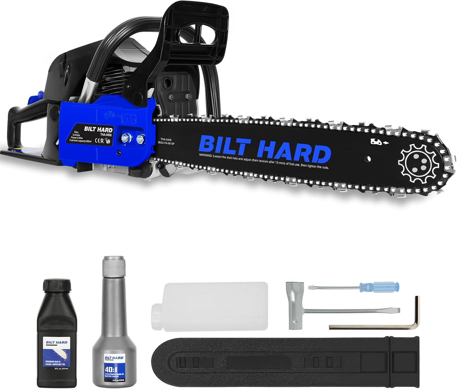 BILT HARD 20 Inch Gas Chainsaw for Efficient Wood Cutting