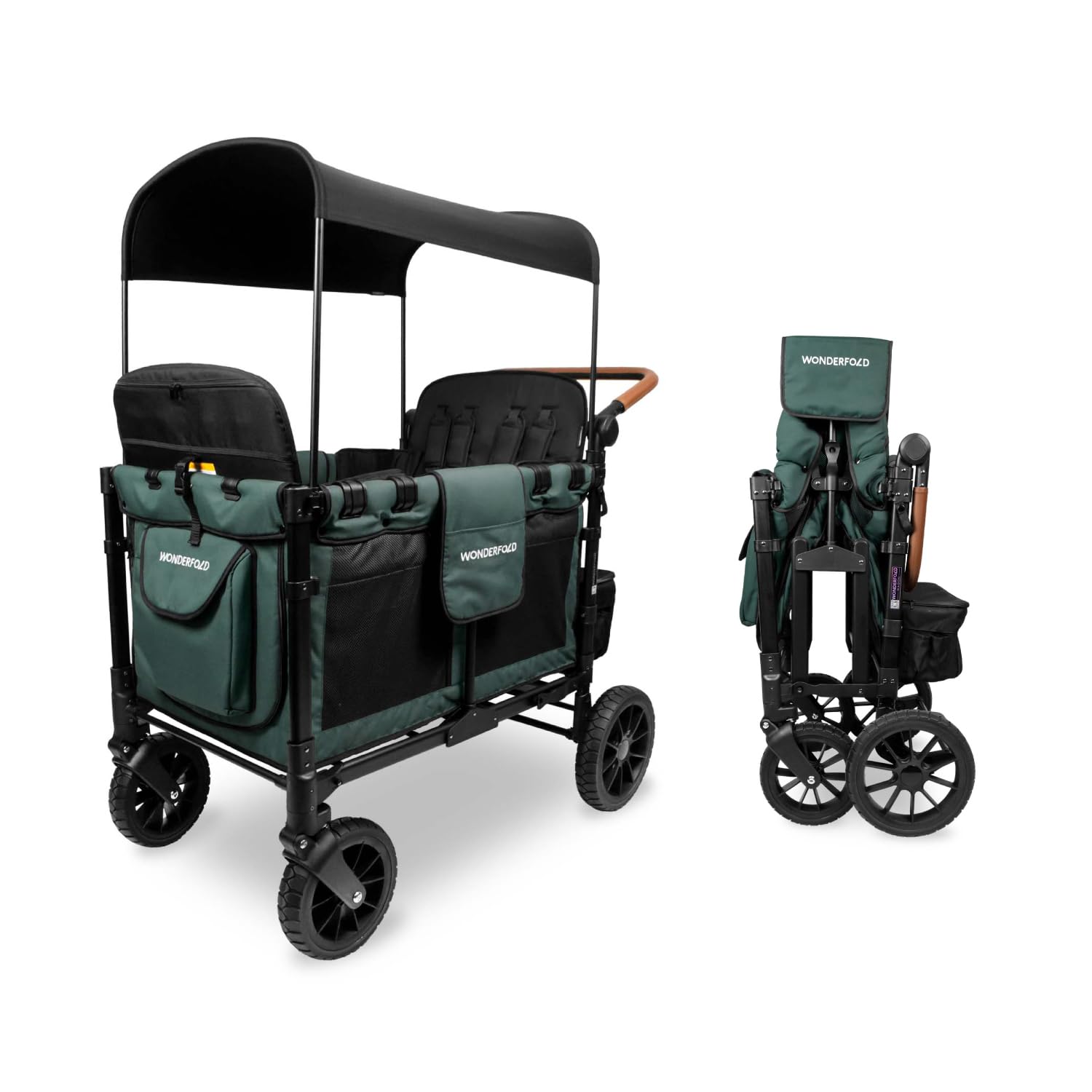 WonderFold W4 Luxe Quad Stroller Wagon with 4 Face-to-Face Seats