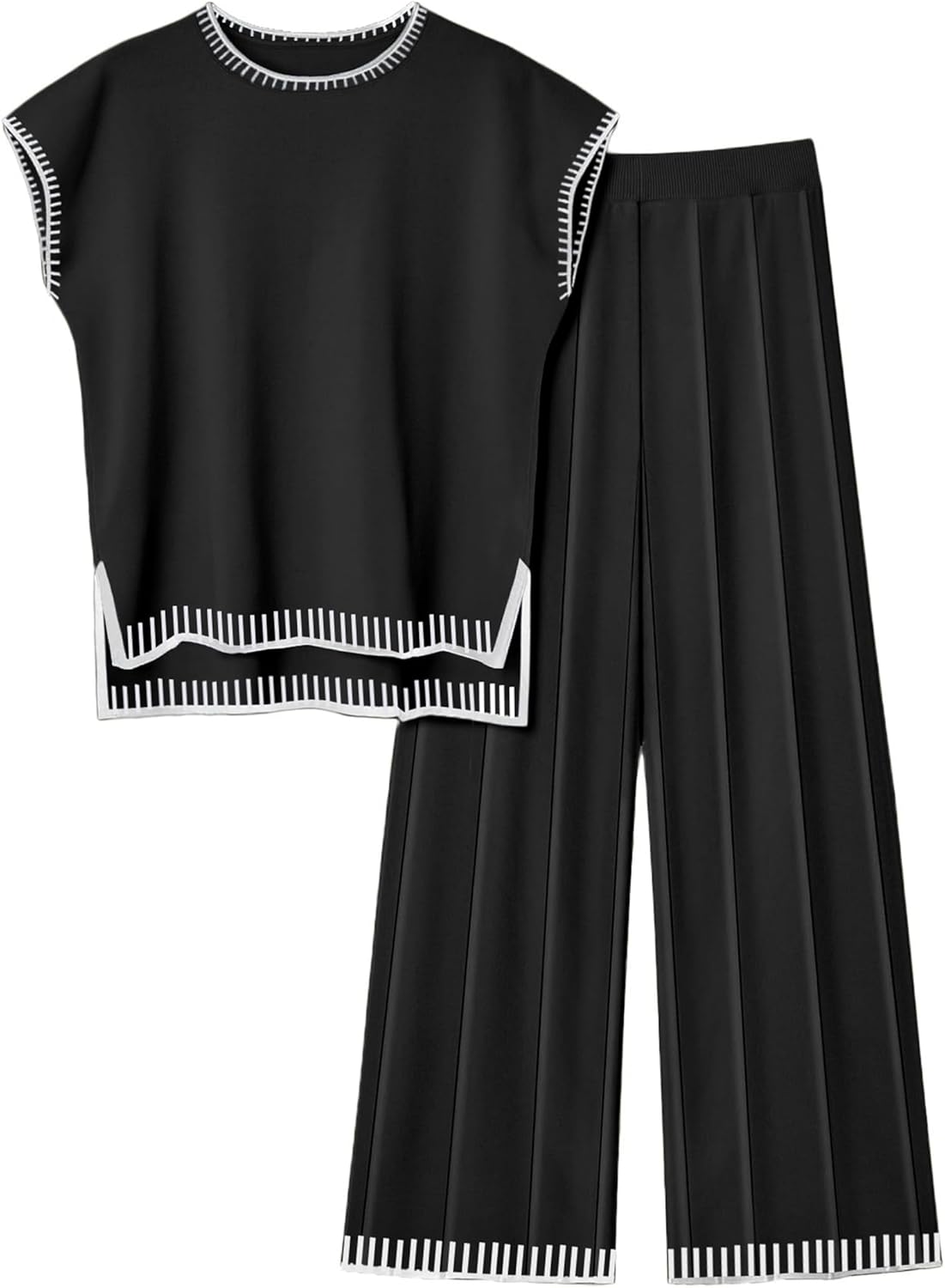 Ekouaer Womens Matching Sets Knit Sweater Sets for Comfort