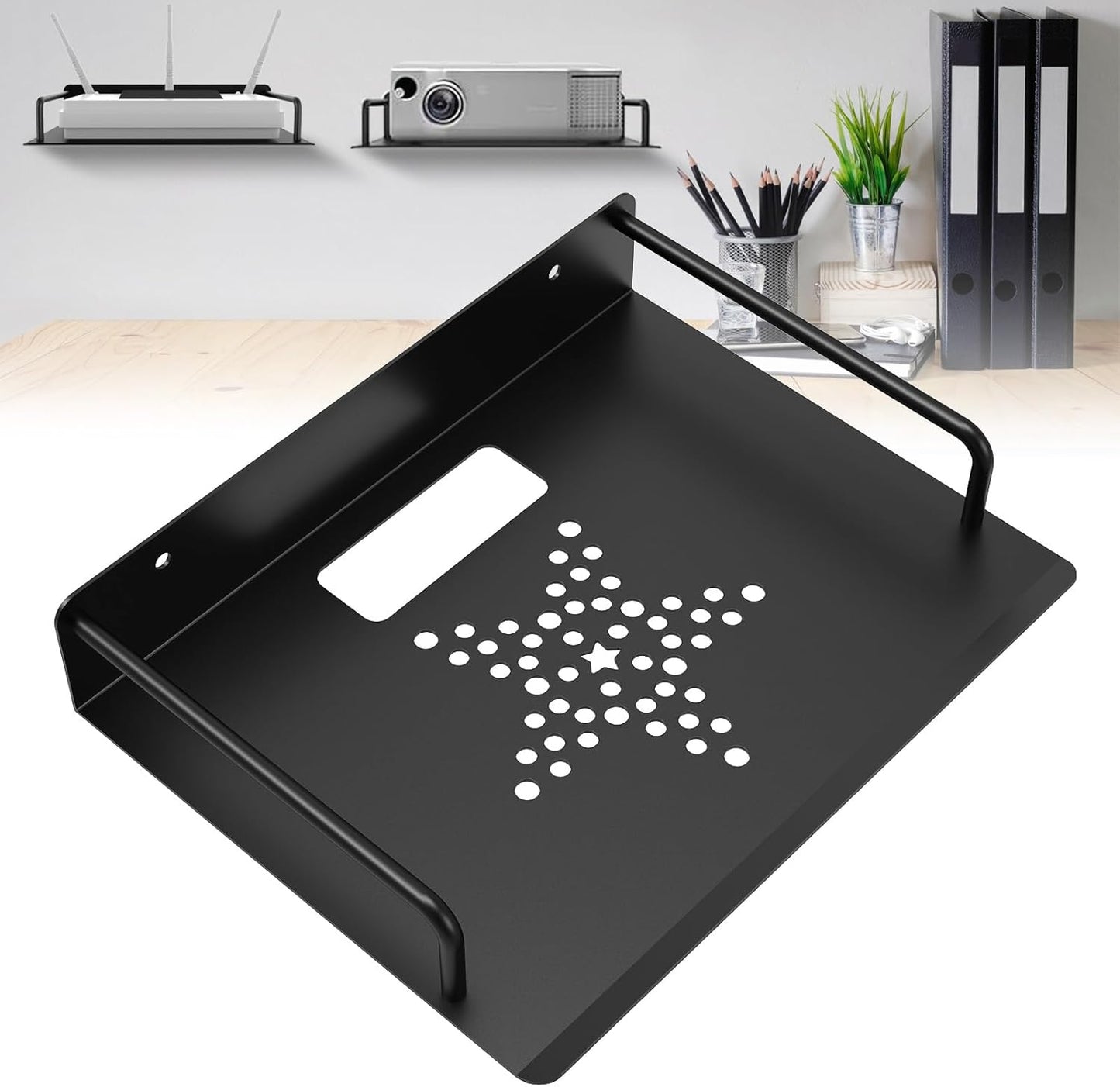 Aluminum WiFi Router Wall Shelf - Heat Dissipation