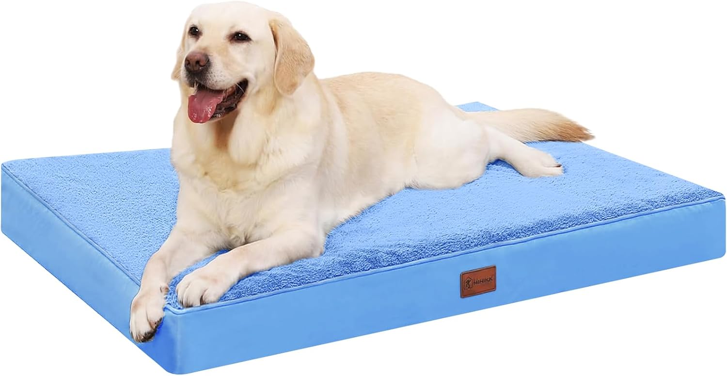 MIHIKK Waterproof Dog Bed - Large Orthopedic Pet Bed for Crate