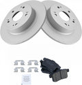 TRQ Rear Brake Pad and Rotor Set Compatible with 2009-2014 Acura TSX