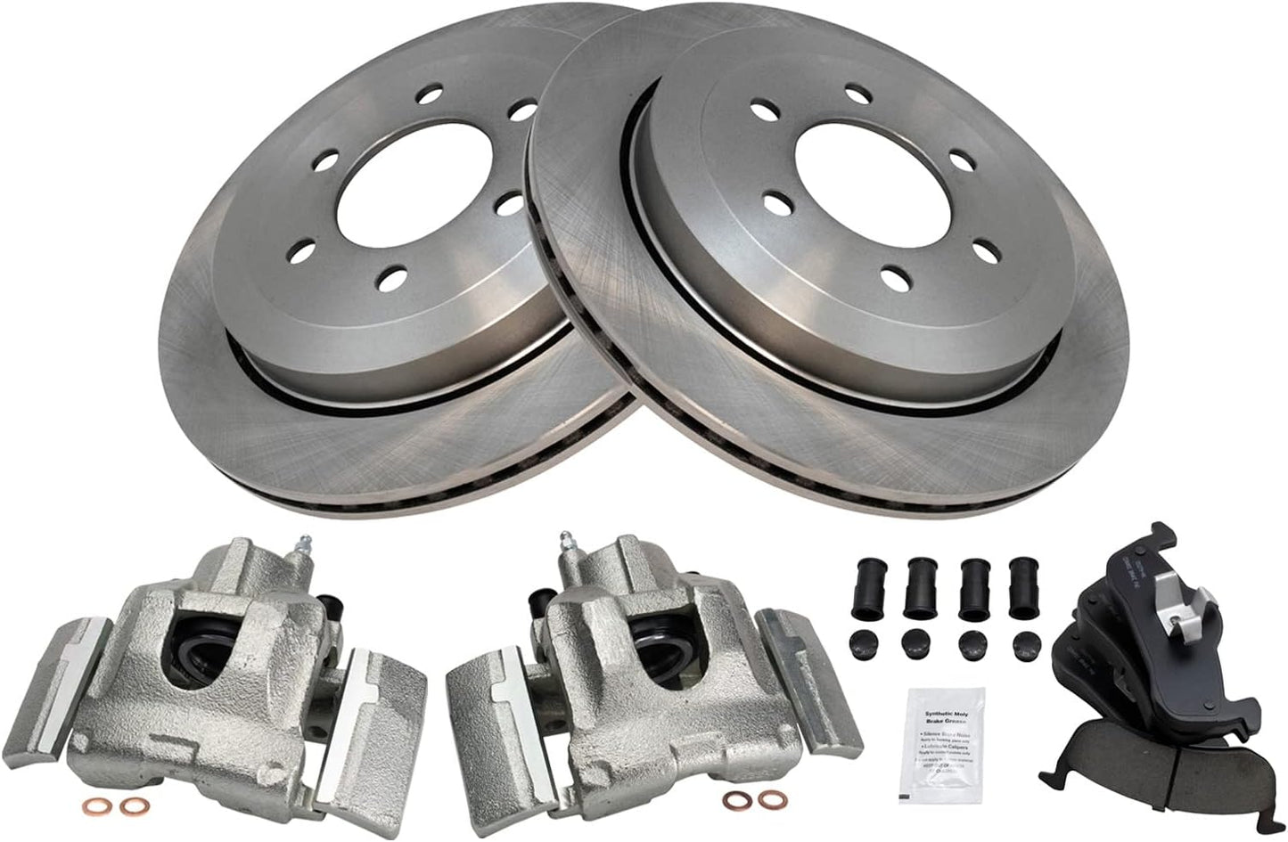TRQ Rear Brake Pad & Rotor Kit for 2007-2017 Ford Expedition