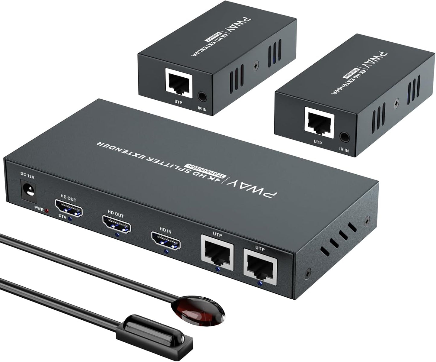 HDMI Extender Splitter 1x2 HD 4K @60Hz for Long Distances
