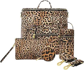 FAWN DESIGN Diaper Bag Bundle - Stylish Vegan Leather Backpack