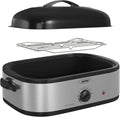 14-Quart Stainless Steel Electric Roaster Oven - Self-Basting Lid