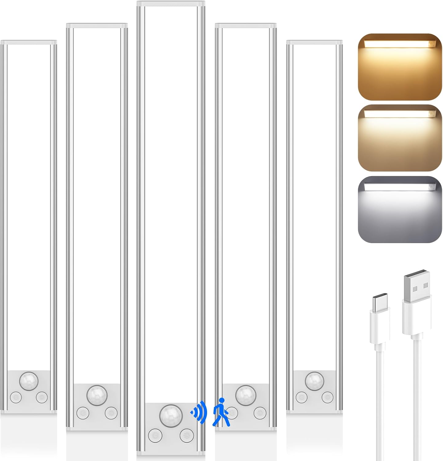 14in Under Cabinet Lighting with Motion Sensor and Dimming