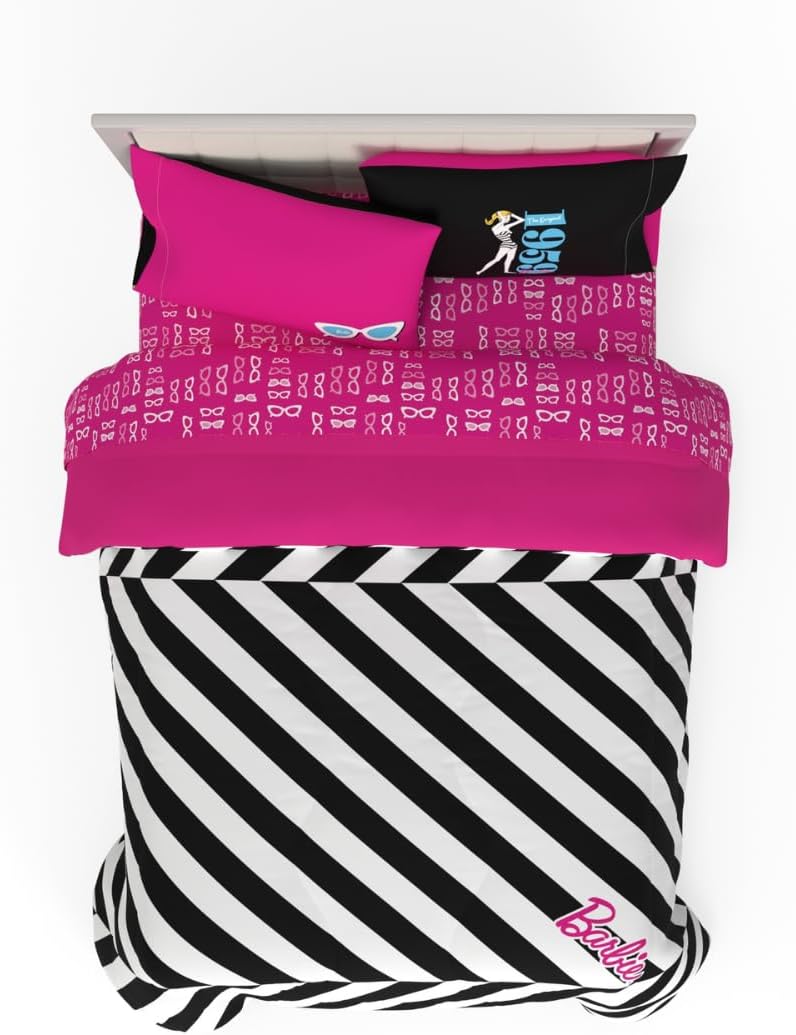 Franco Barbie 1959 Super Soft Cozy Reversible Comforter Set