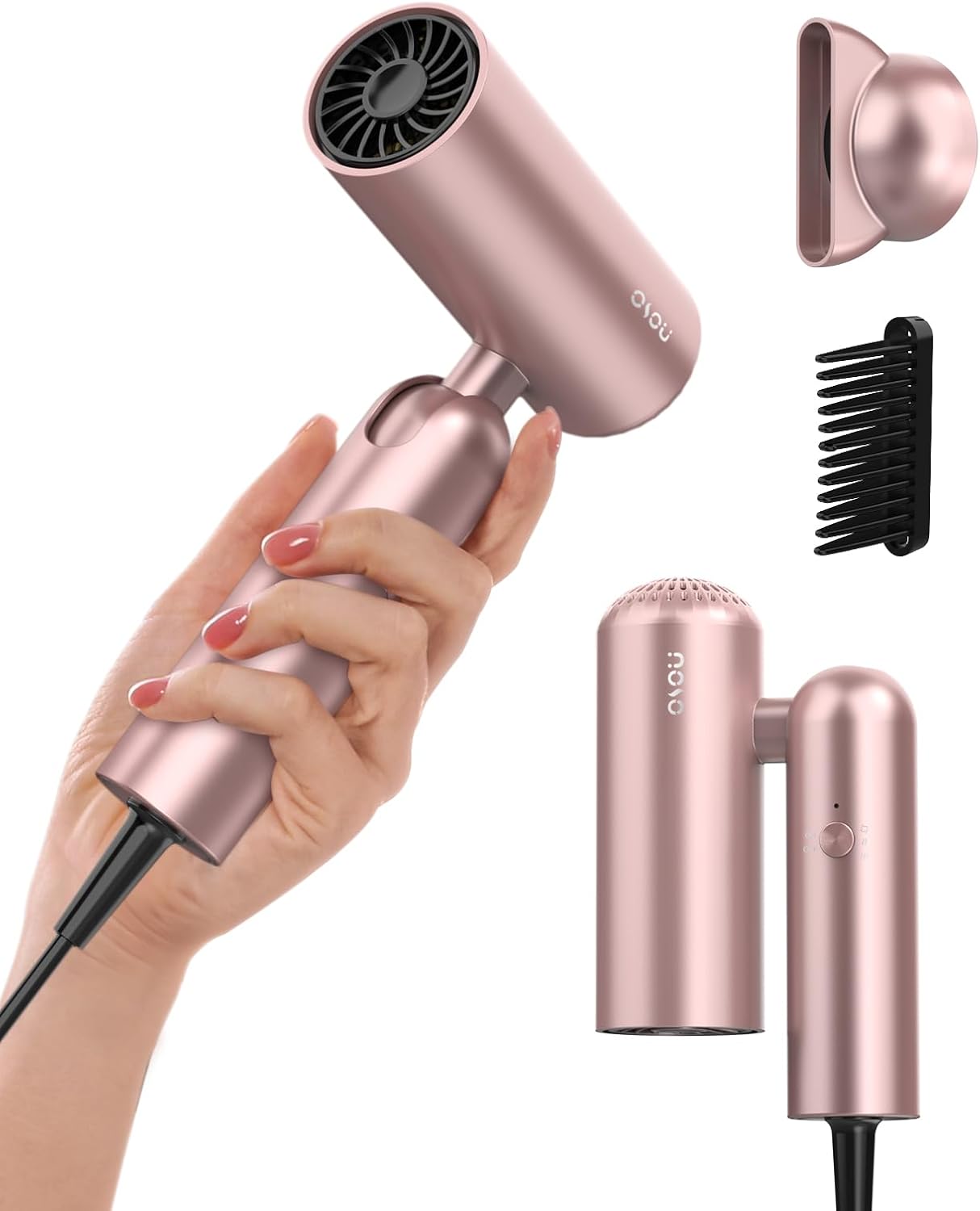 Travel Hair Dryer with Dual Voltage and Plasma Technology