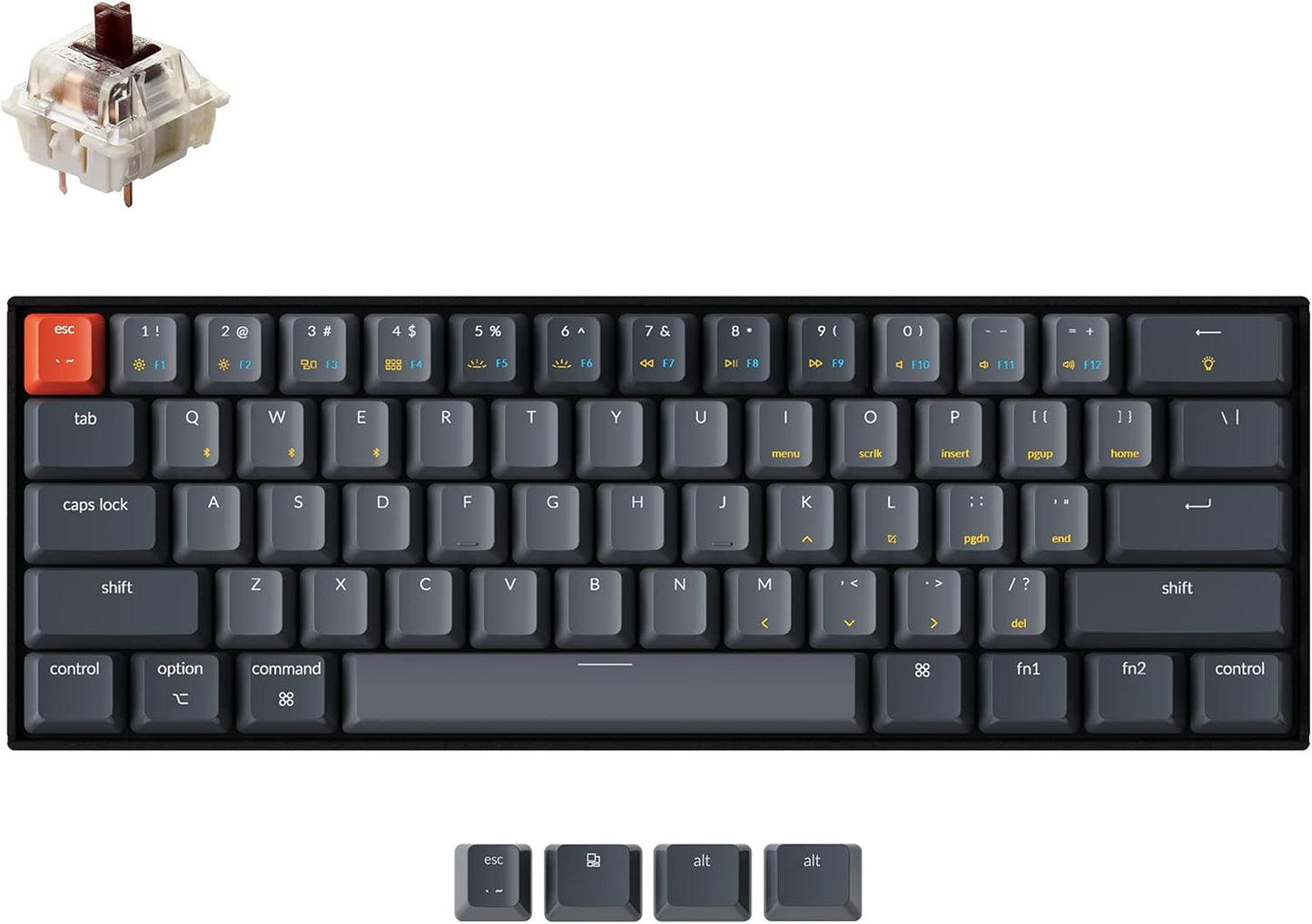 Keychron K12 60% Hot-Swappable Bluetooth Keyboard