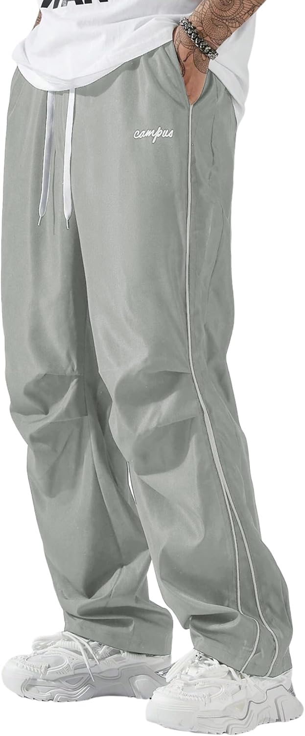 ZAFUL Men's Parachute Sweatpants for Casual Streetwear Style