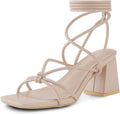 Shoe'N Tale Women's Gladiator Lace Up Heels for Trendy Looks