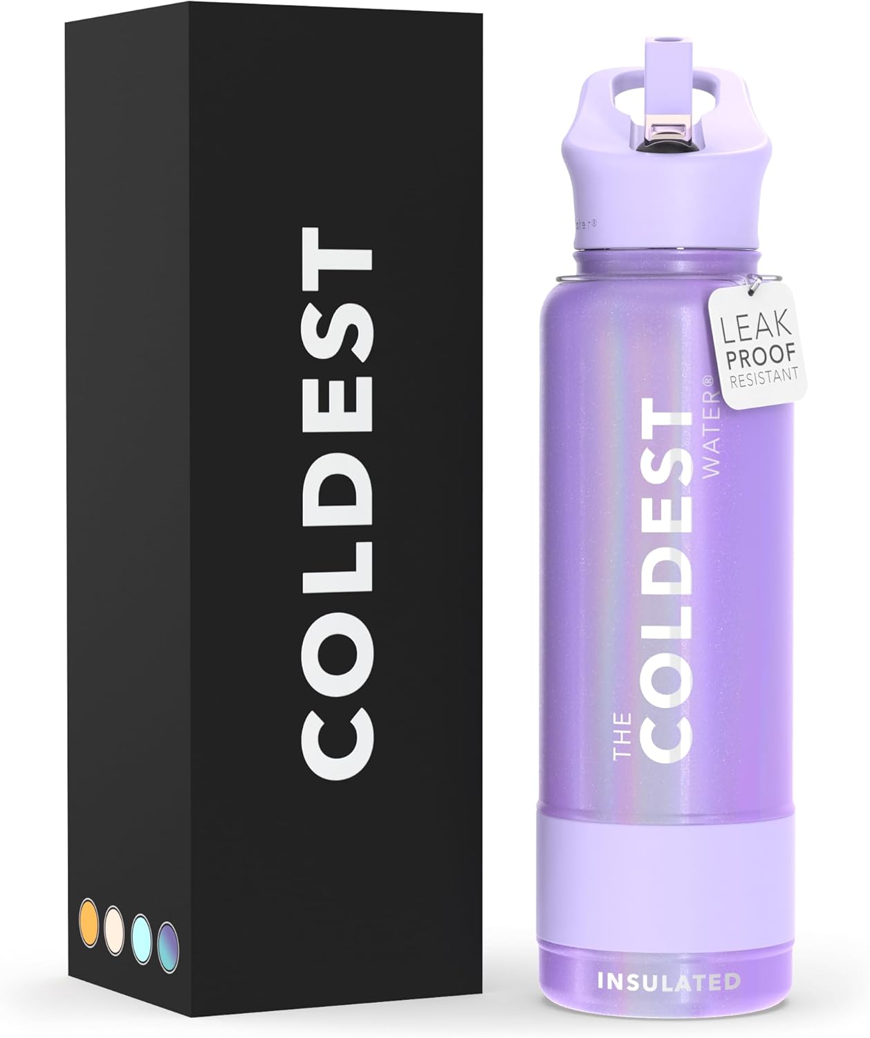 Coldest Insulated Water Bottle with Straw Lid - 40 oz Durable Design